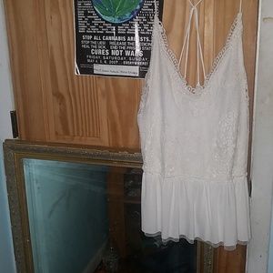 White lacey top